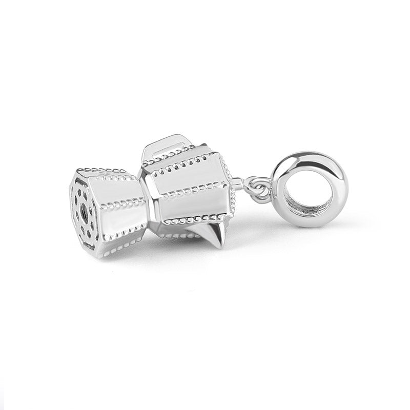 Gnoce "Always Be Energetic" Creative Sterling Silver Coffee Pot Charms Pendant for Bracelet or Necklace_2