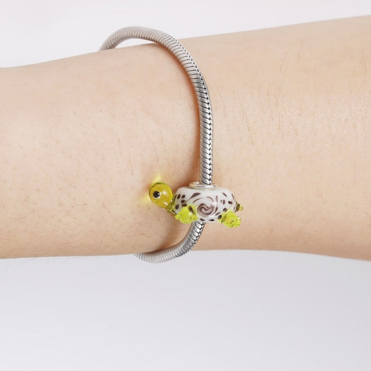 Turtle Murano Glass Charm Bead 925Sterling Silver_3