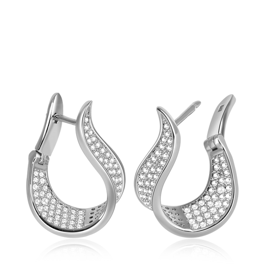 Hoop Stud Earrings Sterling Silver_1