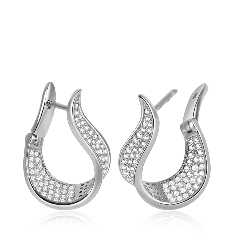 Hoop Stud Earrings Sterling Silver_1