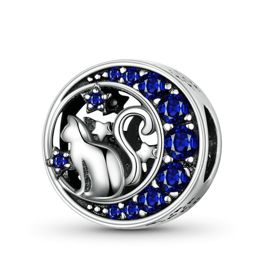 Cat on the Moon Charm Bead Sterling Silver_1