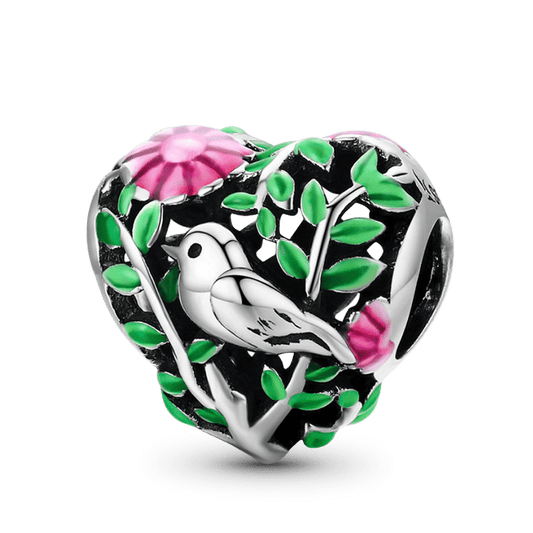 Bird in the Woods Charm Bead Sterling Silver_1