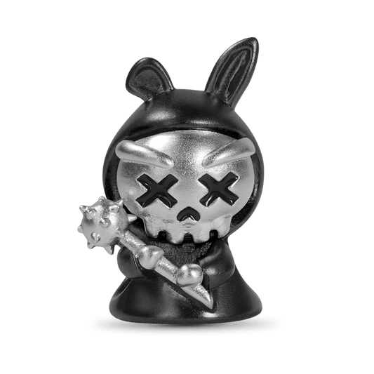 Violent Rabbit Charm Bead Sterling Silver two tone_1