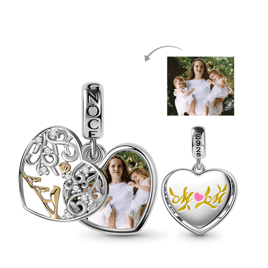 Unconditional Love Personalized Photo Charm Pendant 925 Sterling Silver Mother's Day Gift_1