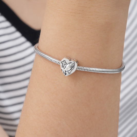 Pray & Love Charm Bead Sterling Silver_3