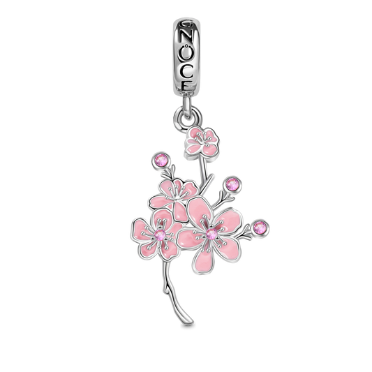 Cherry Blossoms Pendant Dangle Charm Sterling Silver_1
