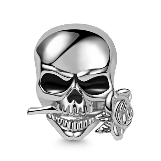 Skull & Rose Charm Bead 925 Sterling Silver_1