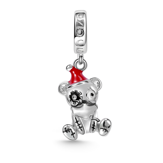 Steampunk Bear Pendant Dangle Charm Sterling Silver_1