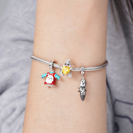 Halloween Ghost Ice Cream Cone Pendant Dangle Charm 925 Sterling Silver Black Plated_3