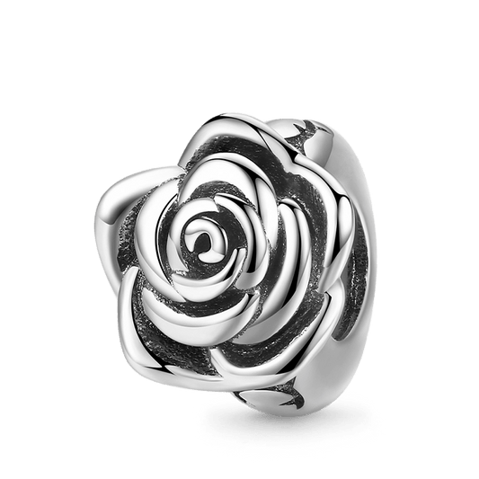 Charming Rose Stopper for Charm Bracelets 925 Sterling Silver with Pattern Engraving On Bead_1
