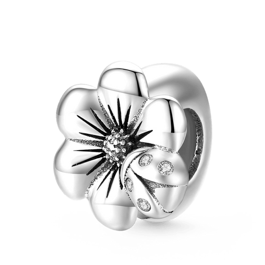 Blooming Flower Stopper for Charm Bracelets 925 Sterling Silver_1