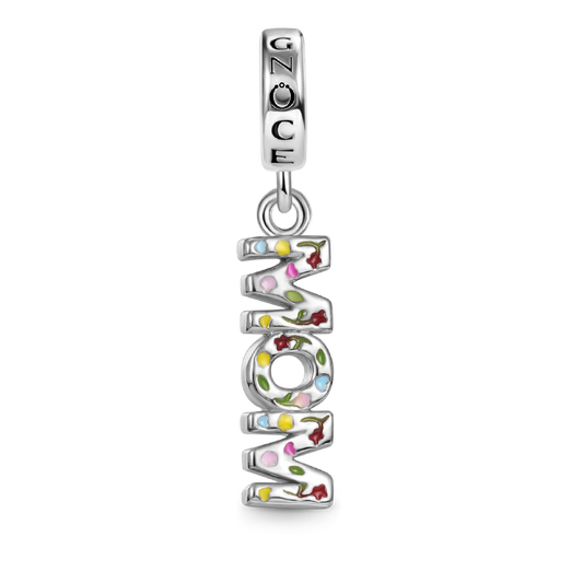Gnoce Mom Pendant Dangle Charm 925 Sterling Silver_1