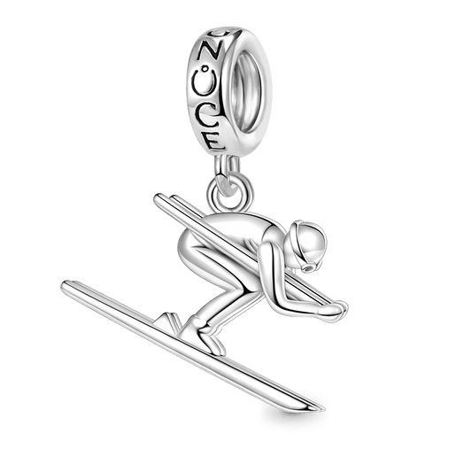 Gnoce Skiing Wonderful Journey Pendant Dangle Charm_1