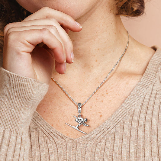 Gnoce Skiing Wonderful Journey Pendant Dangle Charm_7
