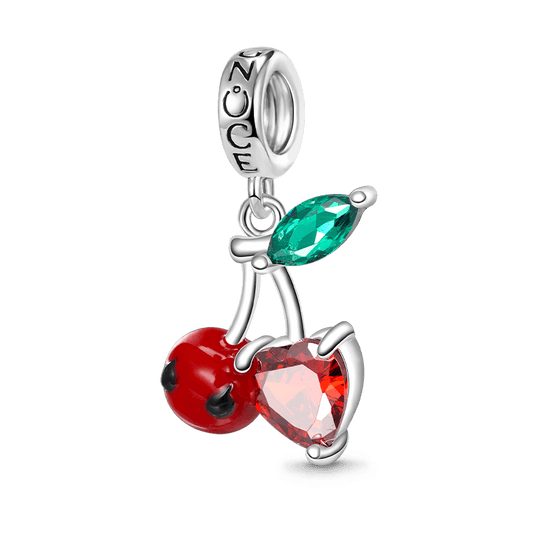 Gnoce Cherry Embraces Heart Gem Pendant Dangle Charm_1