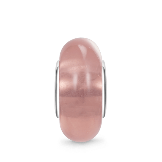 Gnoce Natural Pink Stone Heart Hole Charm_1