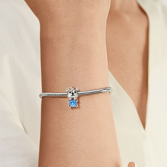 Gnoce Hat Bear Embraces Heart Gem Charm_5