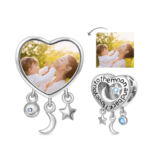 Gnoce Dream Catcher Heart Personalized Photo Charm_1