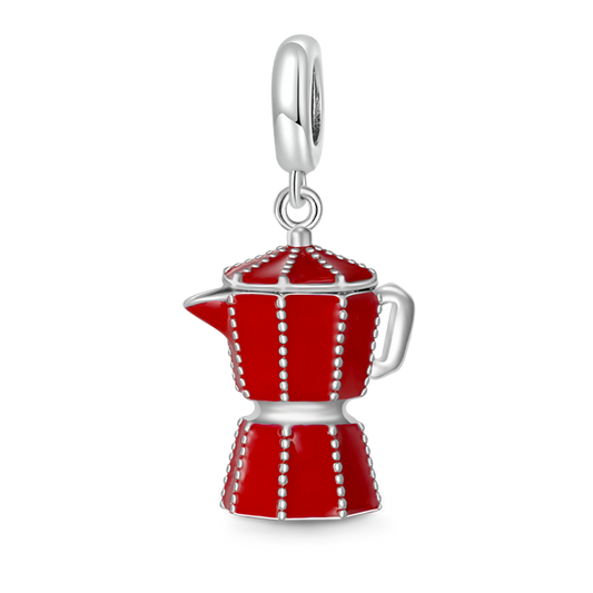 Gnoce Red Coffee Pot Pendant Dangle Charm_1