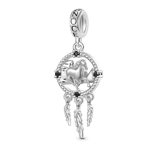 Gnoce Horse Dream Catcher Pendant Dangle Charm_1