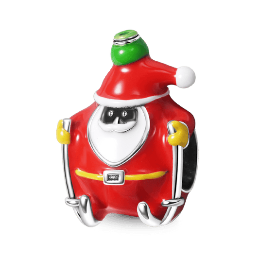 Christmas Santa Claus Charm Bead 925 Sterling Silver_1