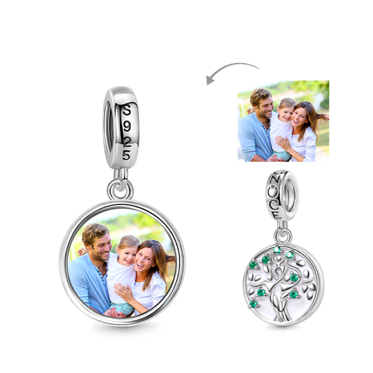 Gnoce Family Tree Personalized Photo Pendant Dangle Charm_1