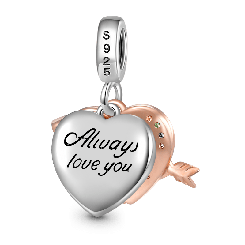 Gnoce Bow & Arrow Heart Double Dangle Charm_2