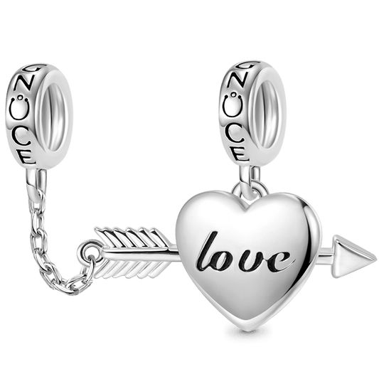 Gnoce Romantic Arrow with Love Double Pendant Dangle Charm_1