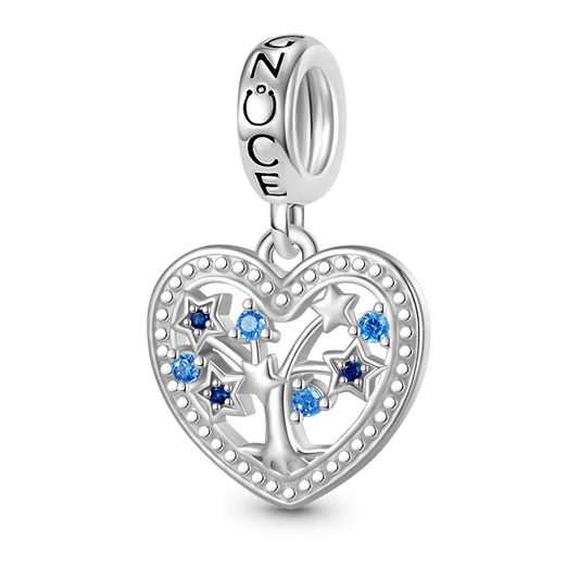 Gnoce Star Tree of Life Heart Pendant Dangle Charm_1