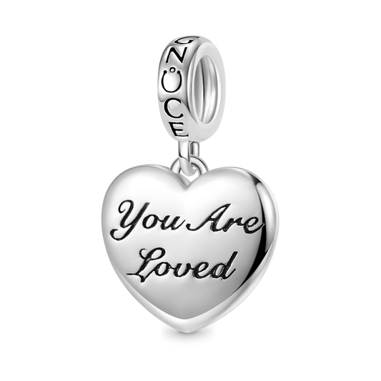 Gnoce "You Are Loved" Heart Pendant Dangle Charm_1