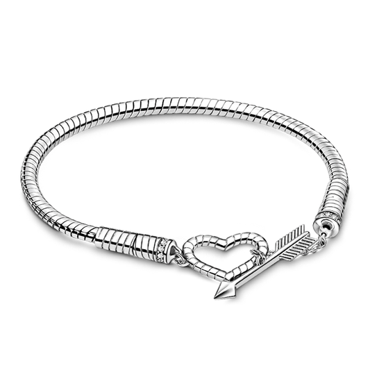 Gnoce Arrow with Love Basic Snake Chain Bracelet_1