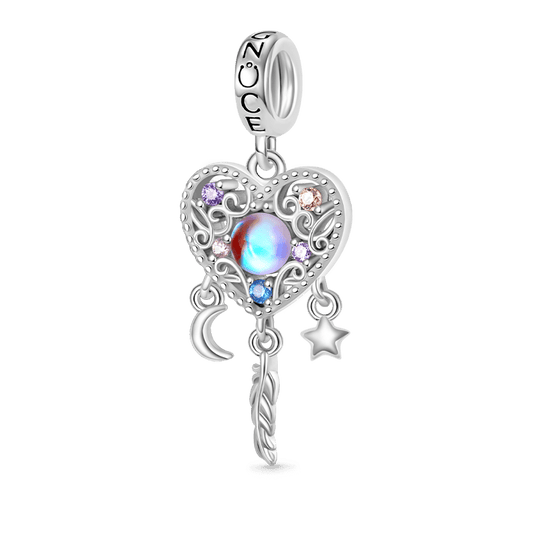 Gnoce Opal Dream Catcher Heart Pendant Dangle Charm_1