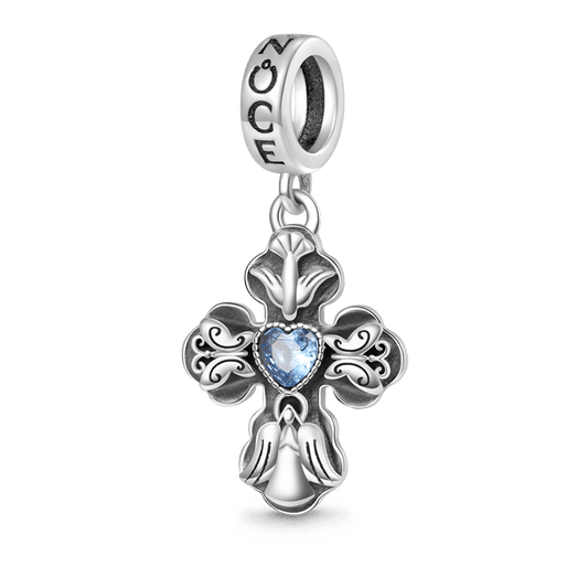 Gnoce Sparkling Cross Pendant Dangle Charm_1