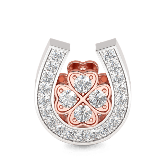 Gnoce "Lucky Horseshoe" Golden Flower Shaped 925 Sterling Silver Ideal Gift for Her Jewelry Bead Charm_1