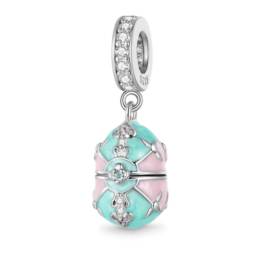Gnoce Easter Egg Openable with Cross Pendant Dangle Charm_1