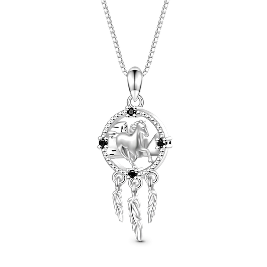 Gnoce Horse Dream Catcher Necklace_1