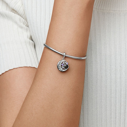 Gnoce Projection "I Love you" Moon&Star Pendant Dangle Charm_4