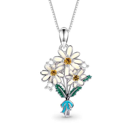 Gnoce Daisy Flowers Necklace_1