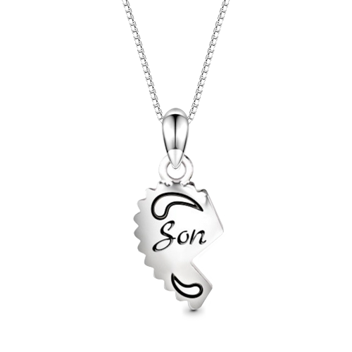 Gnoce "Love You" Son Unique Whole Heart Necklace_1