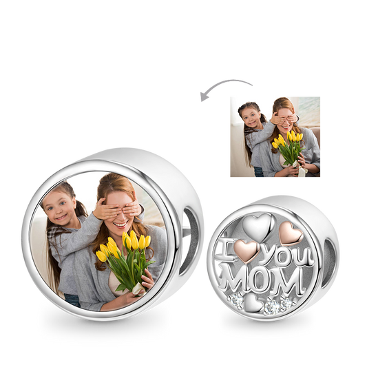 Gnoce "I Love You, Mom" Personalized Photo Charm_1