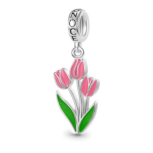Gnoce Blooming Tulip Pendant Dangle Charm_1