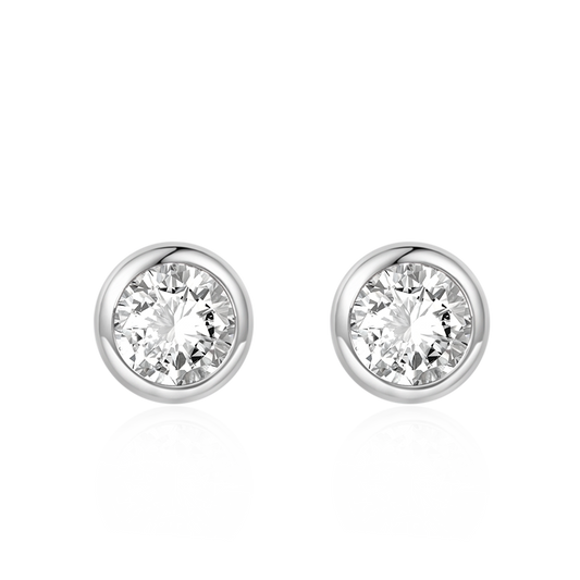 Gnoce Birthstone Round Stud Earrings_1