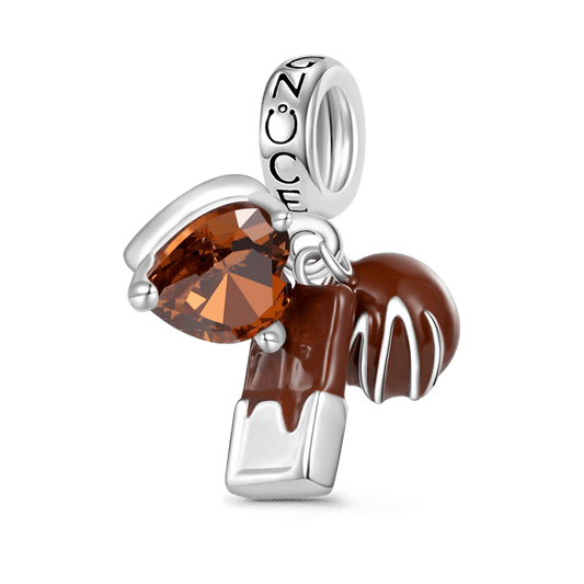 Gnoce Sweet Chocolate Triple Pendant Dangle Charm_1