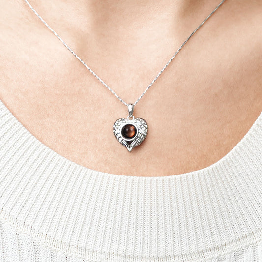 Gnoce Projection Heart Personalized Photo Necklace_4