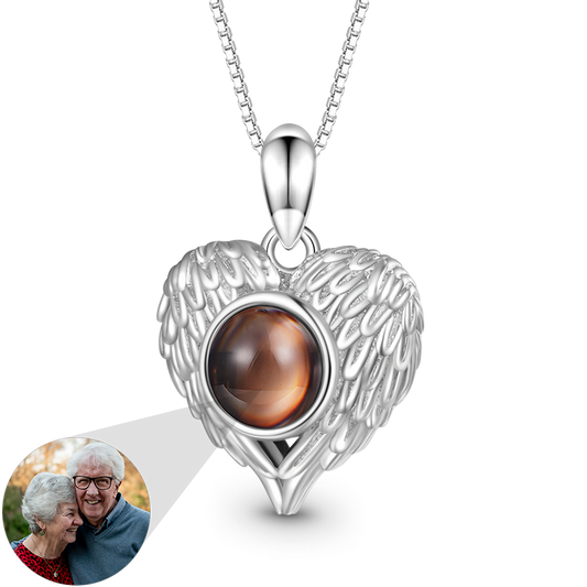 Gnoce Projection Heart Personalized Photo Necklace_1