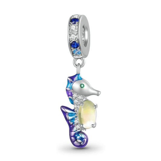 Gnoce Seahorse Embraces Moonstone Pendant Dangle Charm_1