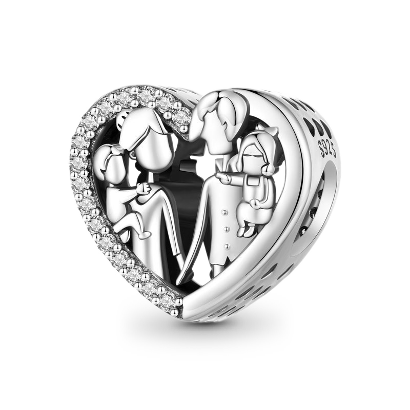 Gnoce Warm Family Love Heart Charm_1