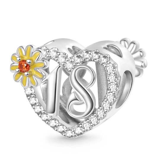 Gnoce Celebration 18th Birthday Heart Charm_1