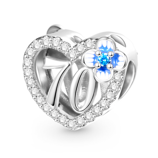 Gnoce Celebration 70th Birthday Heart Charm_1