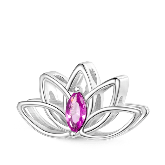 Gnoce Lotus Flower Birthstone Charm_1